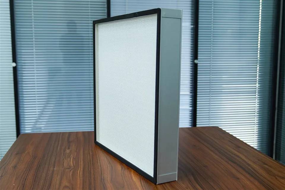 Chaw tsim tshuaj paus-Direct High-Efficiency Air Filter Nrog Thaum tshav kub kub-Resistant Hlau Mesh Housing H14 Tsis-Partitioned FFU High-Efficiency Lim
